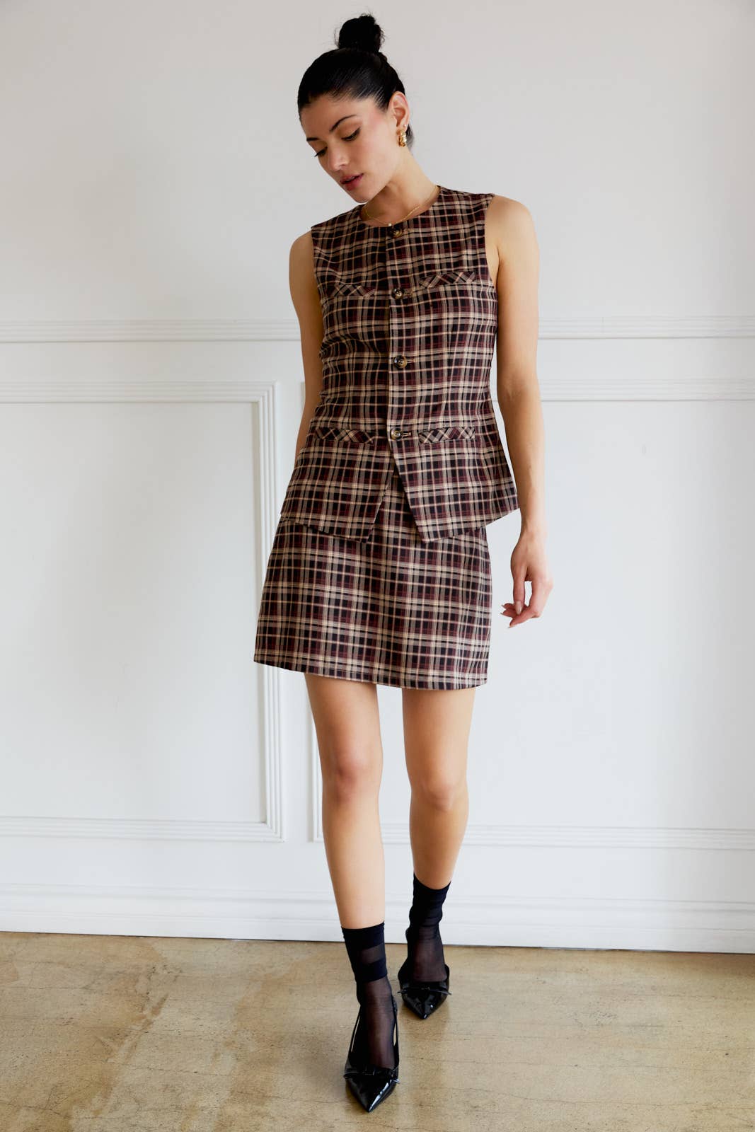 Sophia Plaid Skort