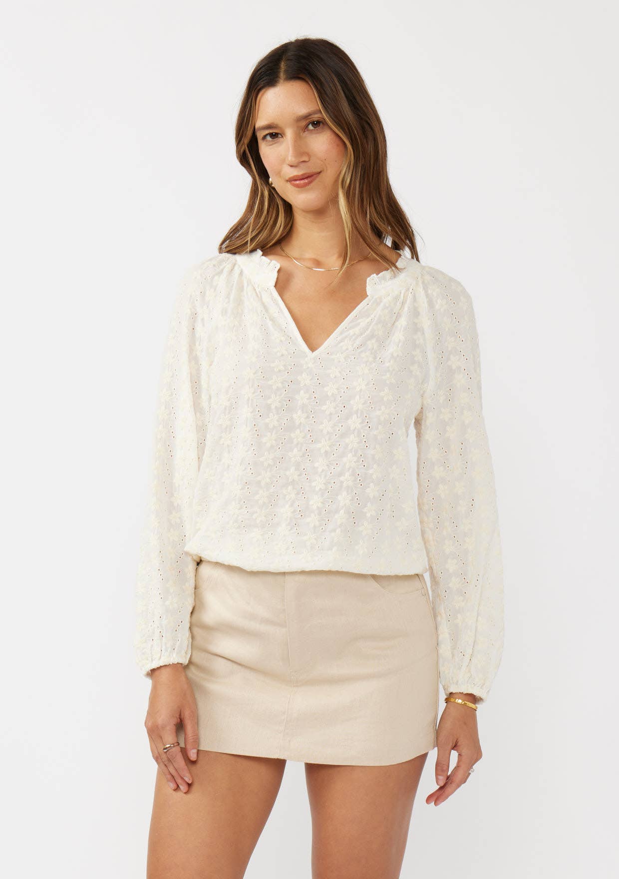 Ethereal Floral Embroidered Blouse