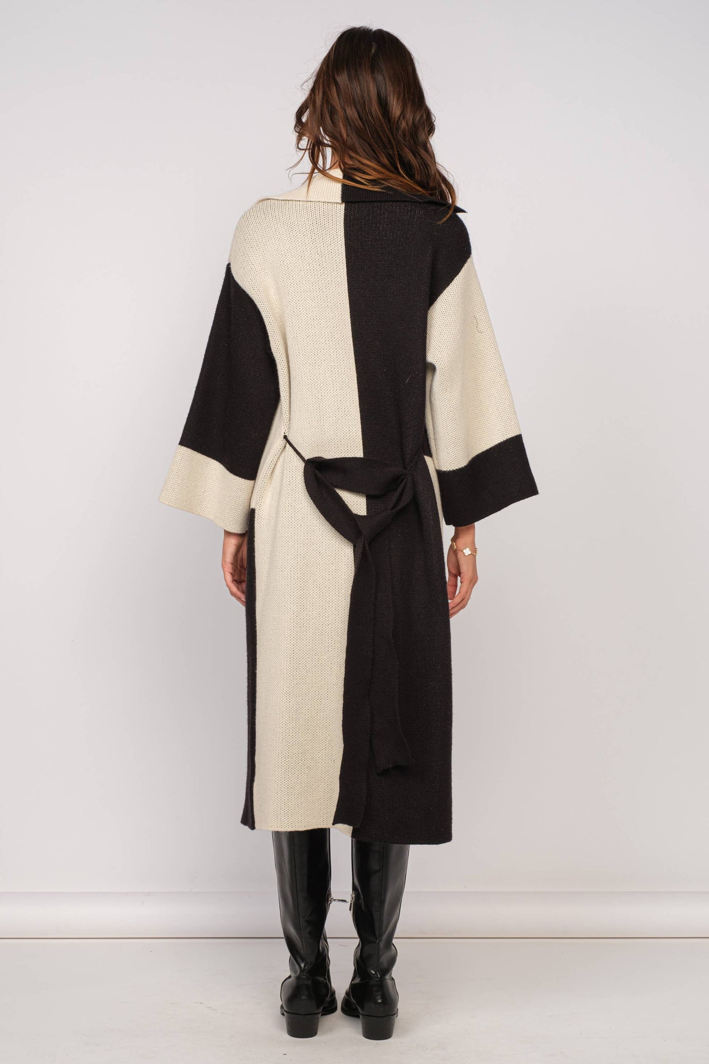 Black & Ivory Patch Print Sweater