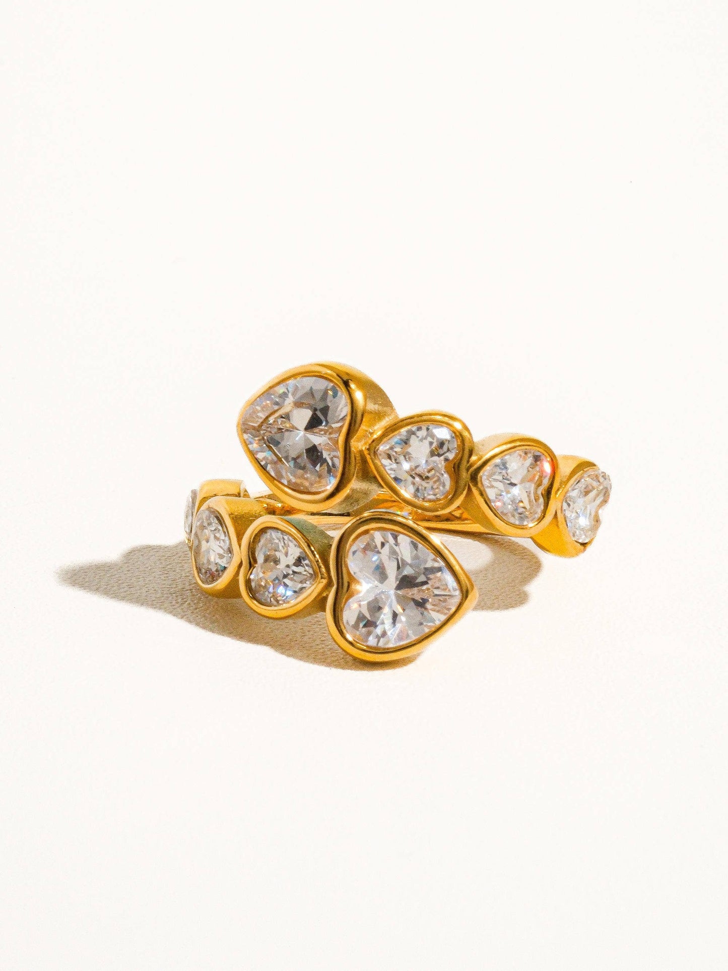 Wyatt Rhinestone Heart Ring