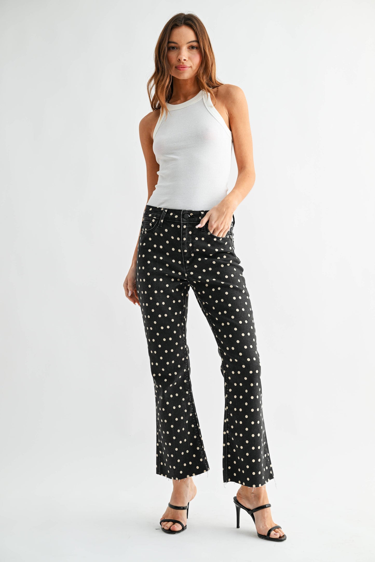 Polka Dot Crop Flare