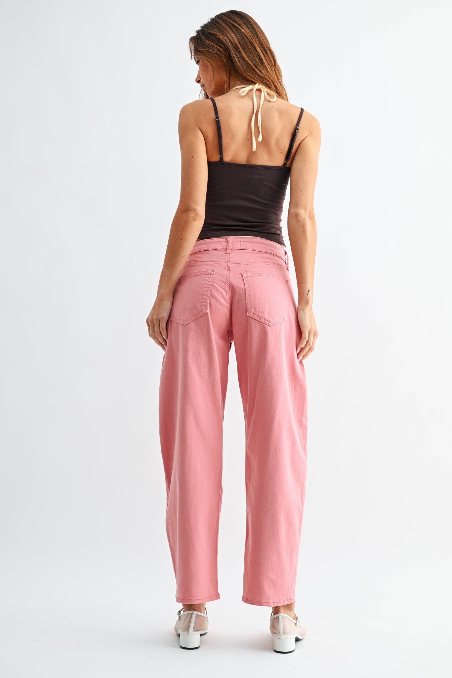 Stretch Twill Comfort Barrel- Pink