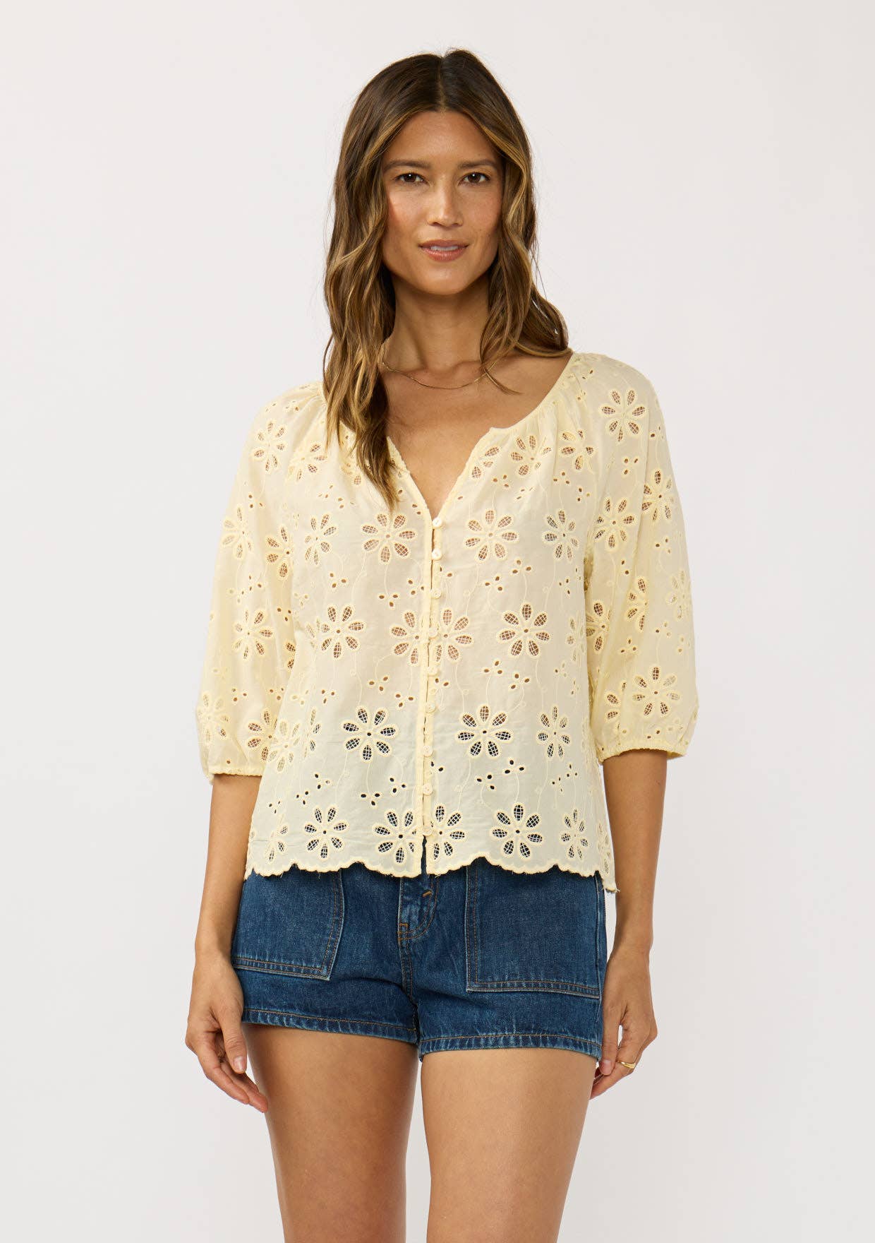 Nina Eyelet Top