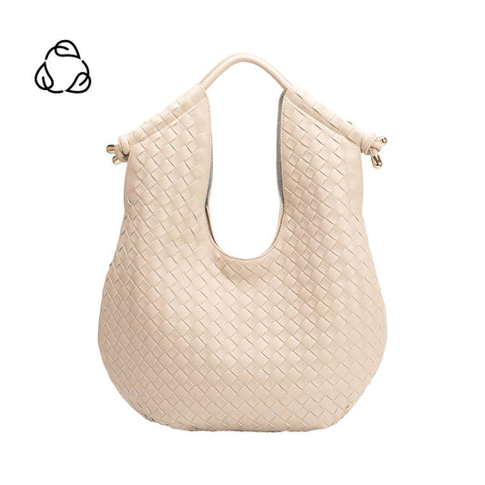 Tracy Woven Ivory Shoulder Bag