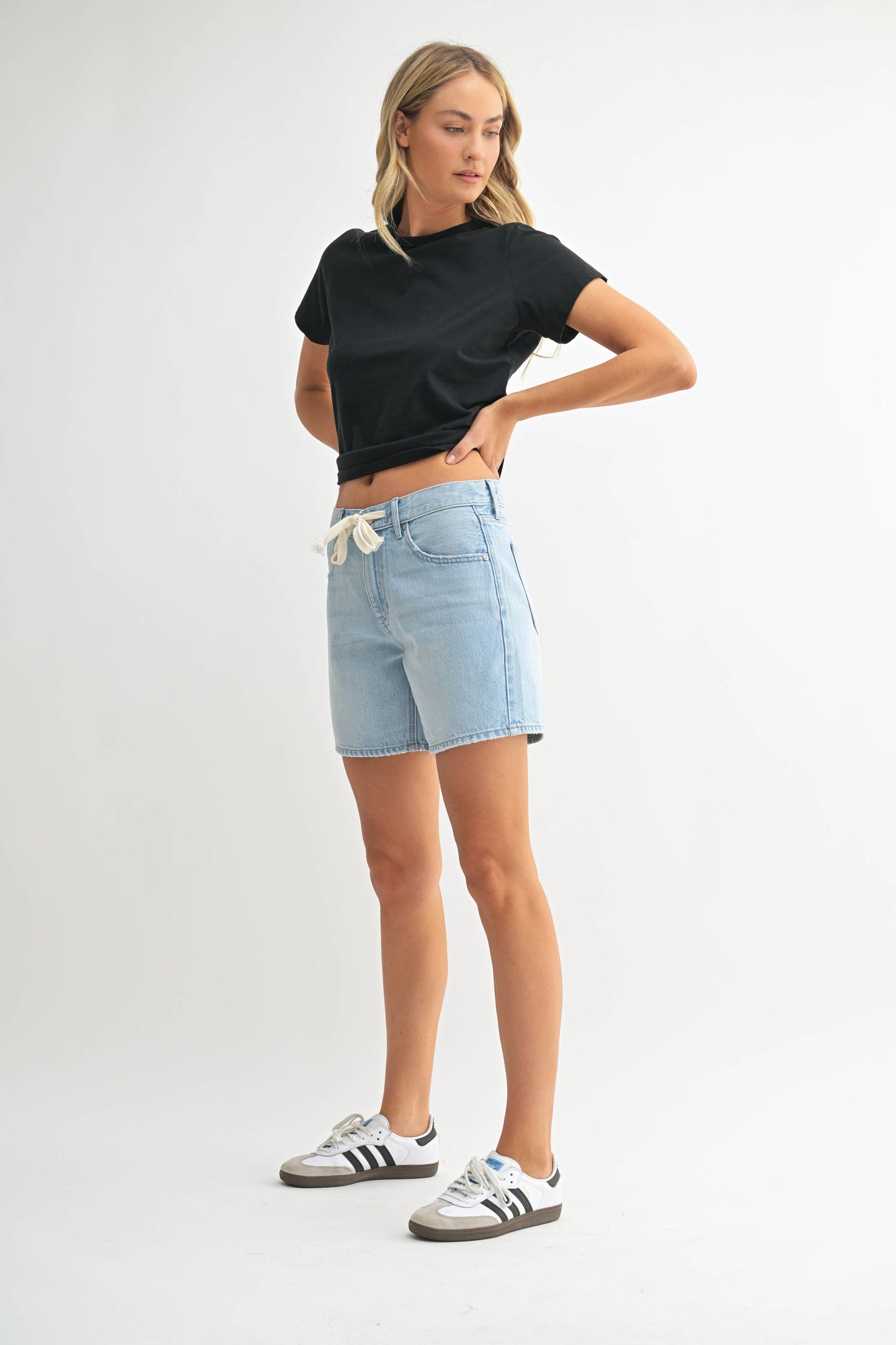 Tie Waist Longer Short- Light