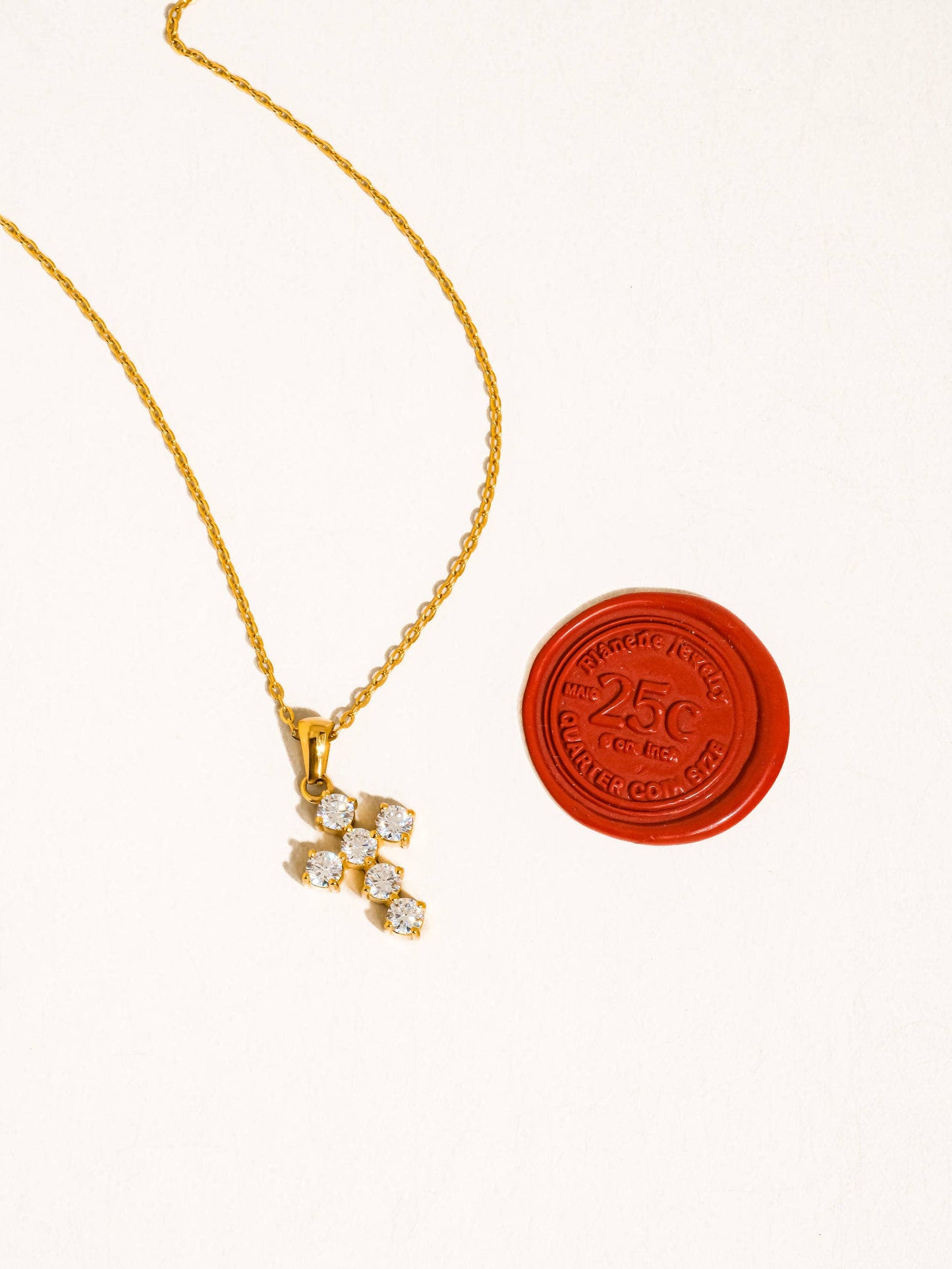 Raimon 18K Gold Dainty Cross Necklace