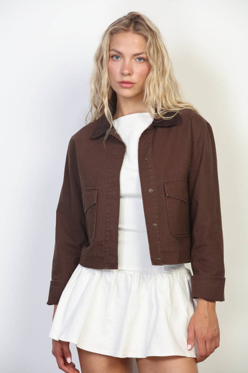Cropped Canvas Barn Jacket
