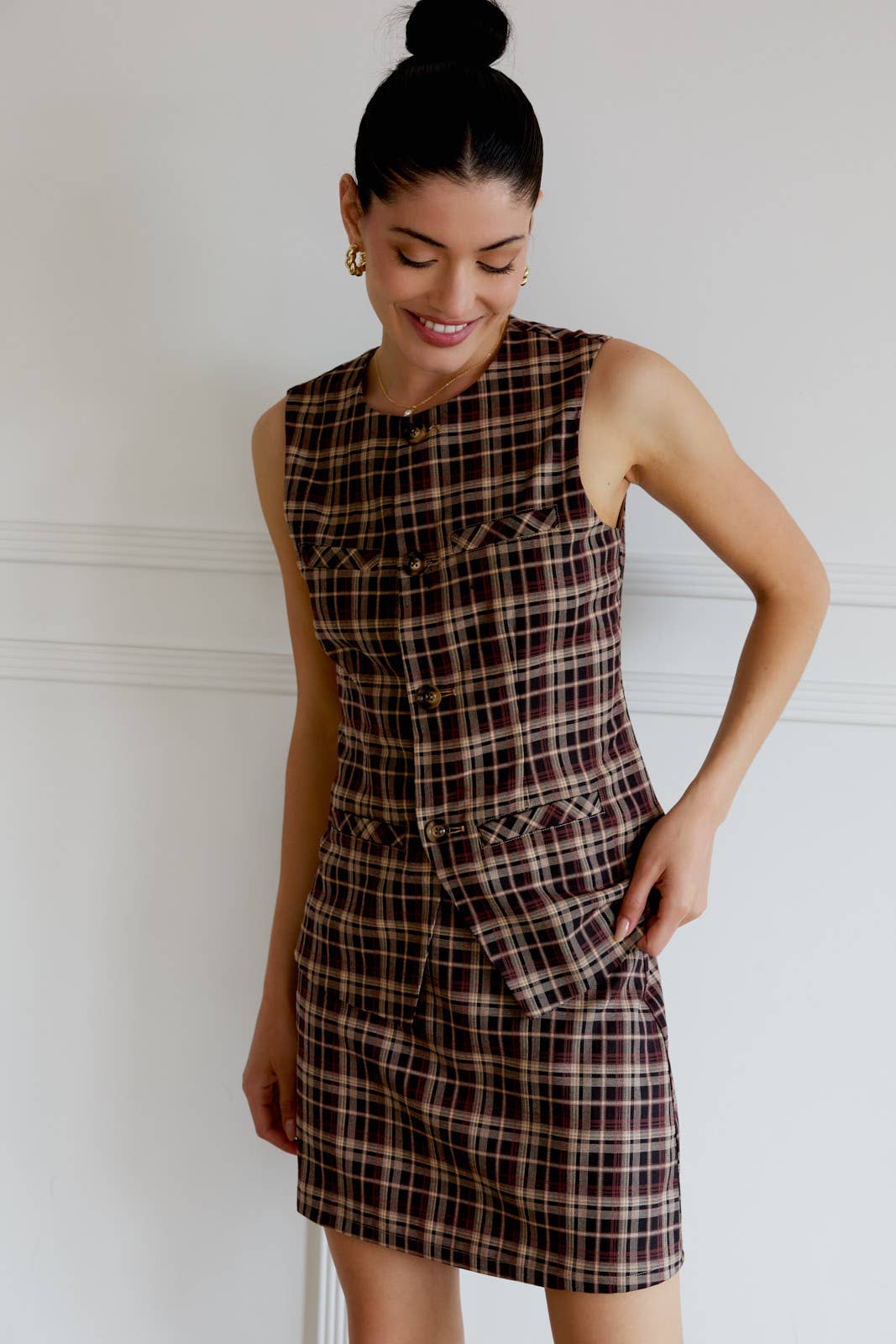 Sophia Plaid Skort