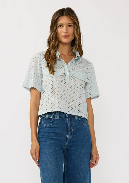 Floral Eyelet Top
