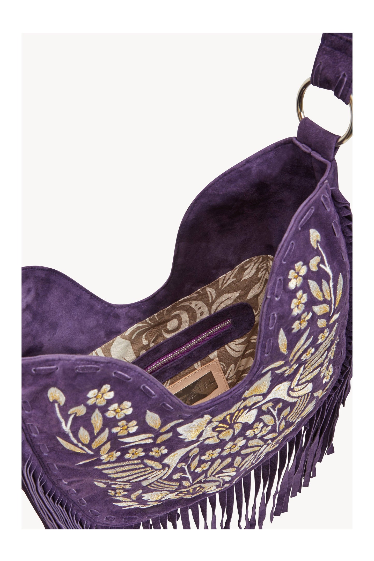 Heavenly Embroidery Bag Deep Purple