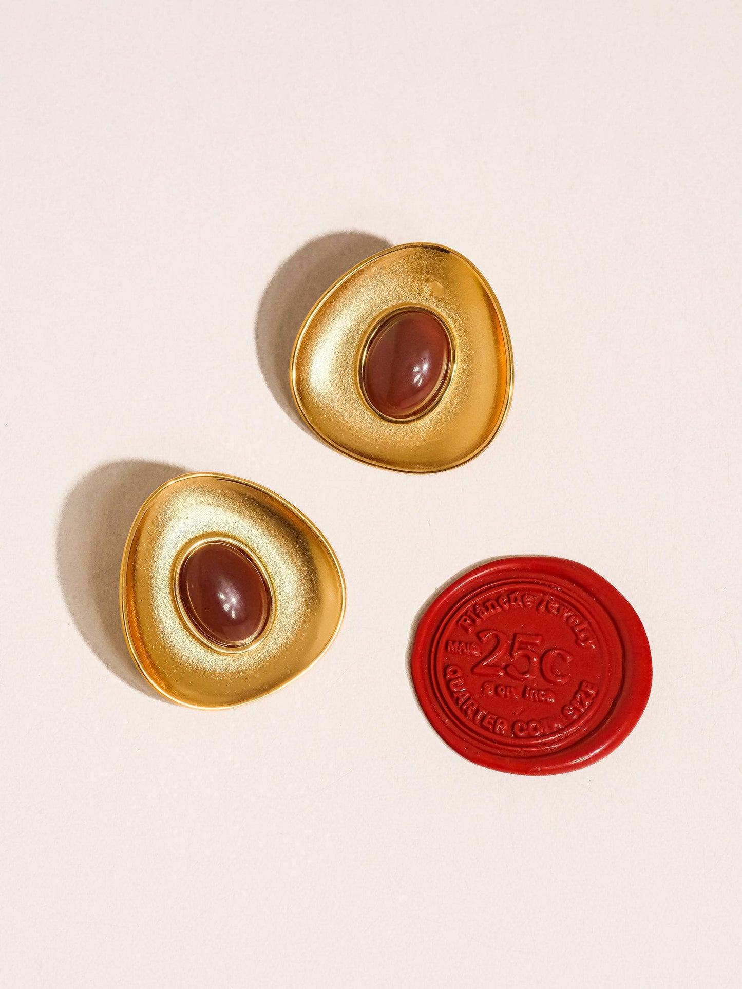Vionnet Gemstone Oval Earrings