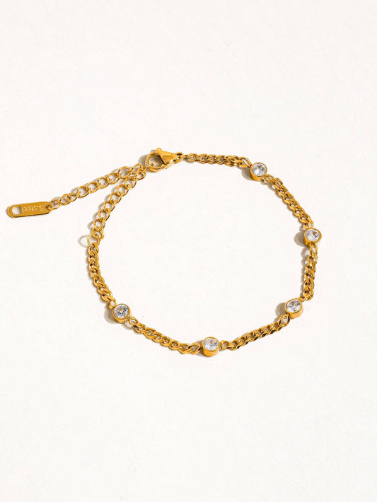 Cyrus 18K Gold CZ Chain Bracelet