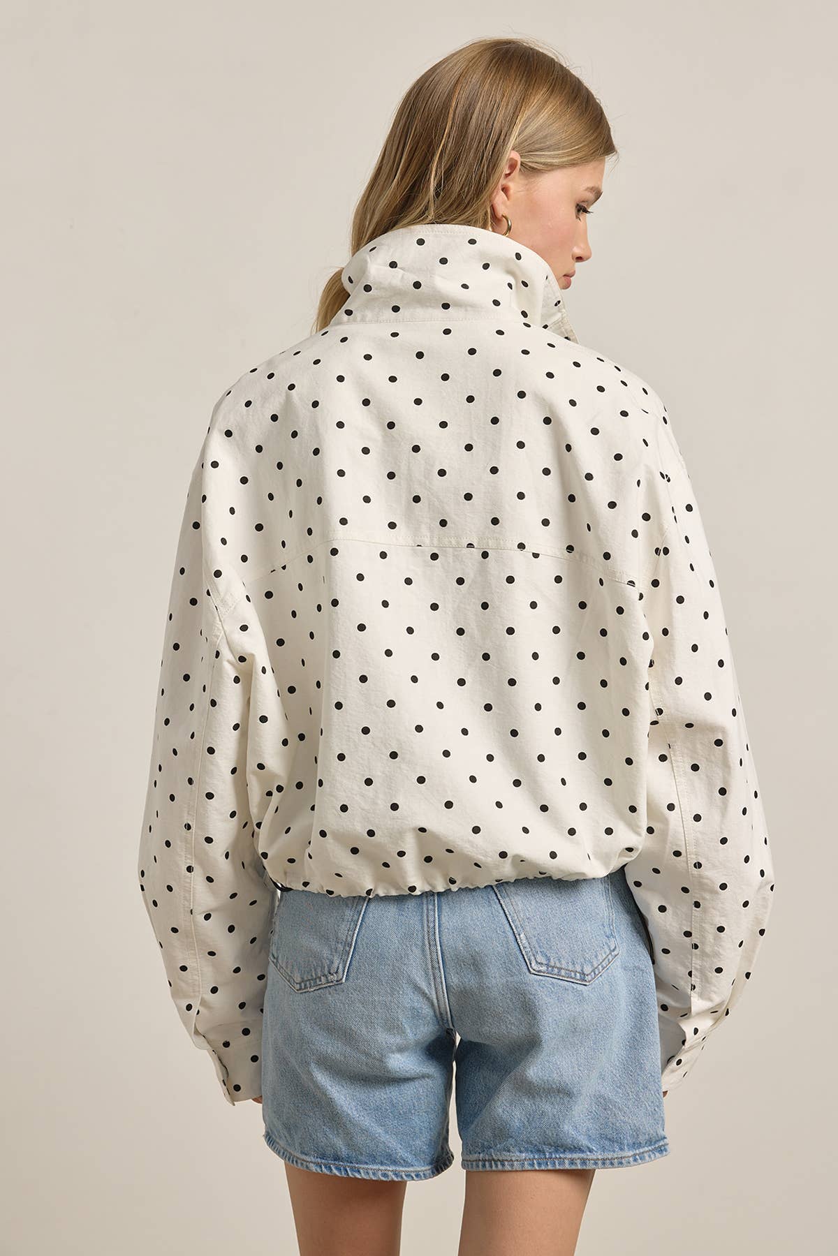 Polka Dot Bomber Jacket