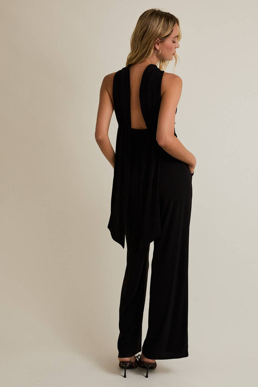 Mock Neck Jumpsuit