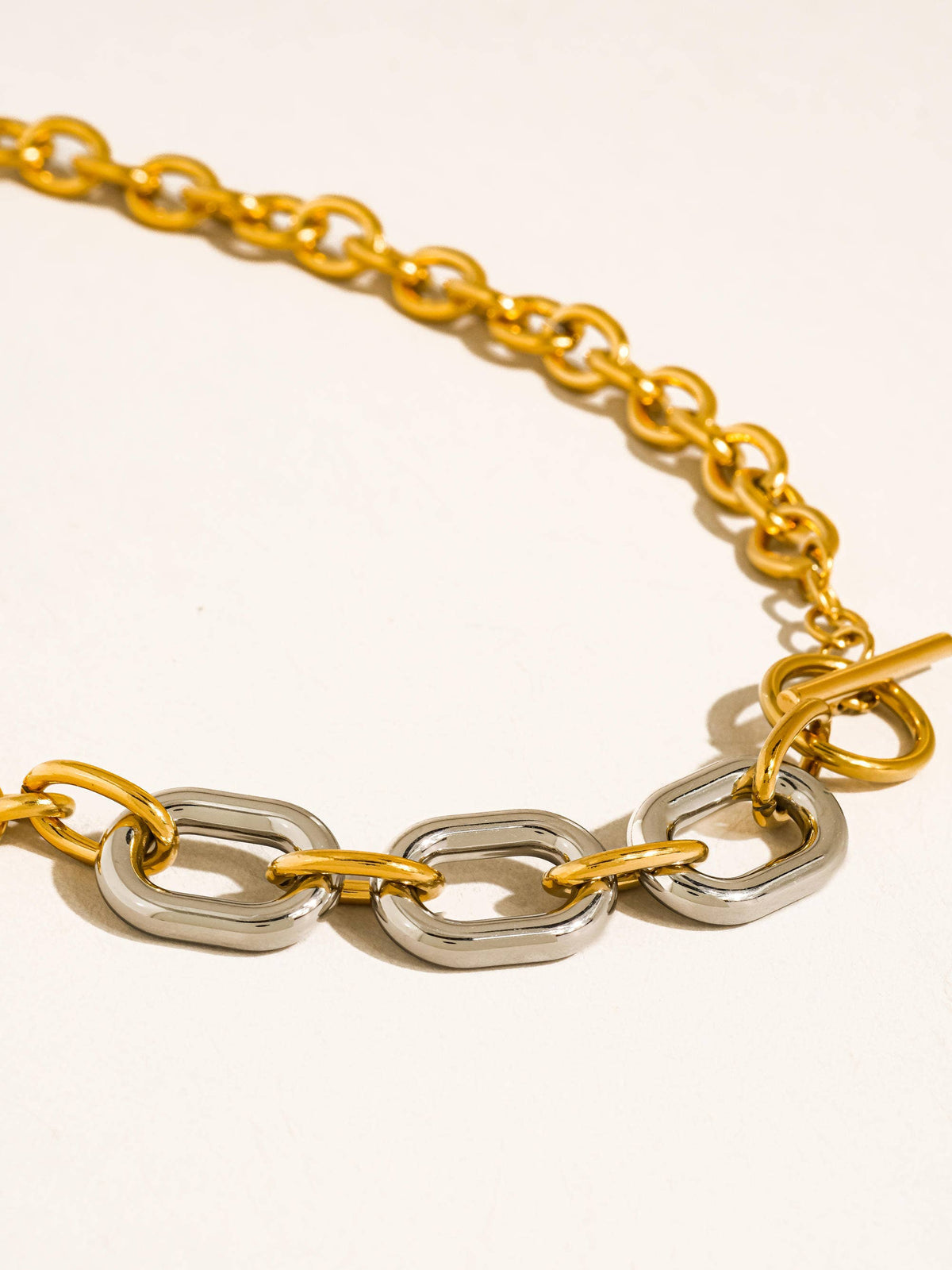 Lurette Two Tone Chain Necklace