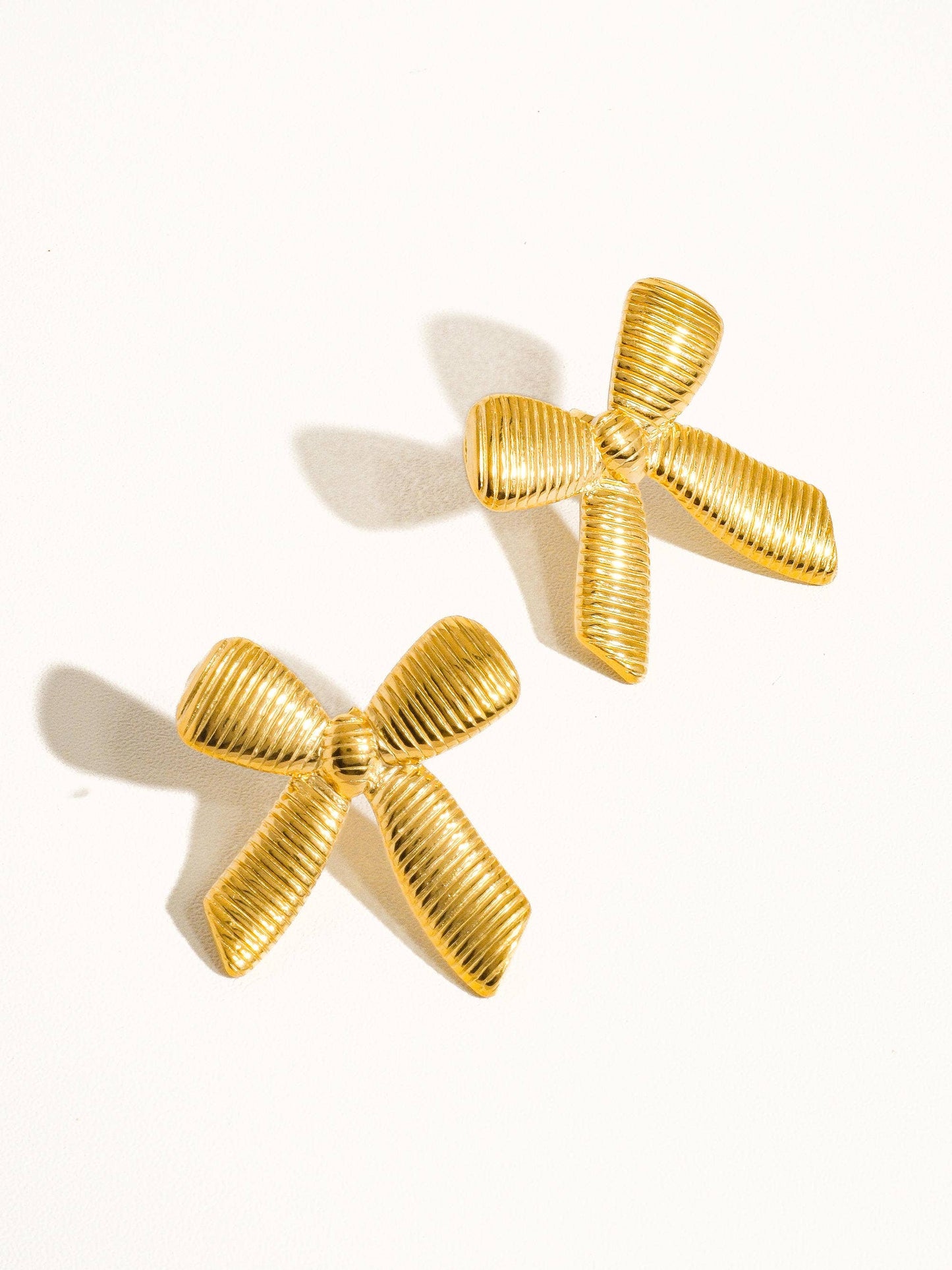 Lillian 18K Gold Non-Tarnish Bow Stud