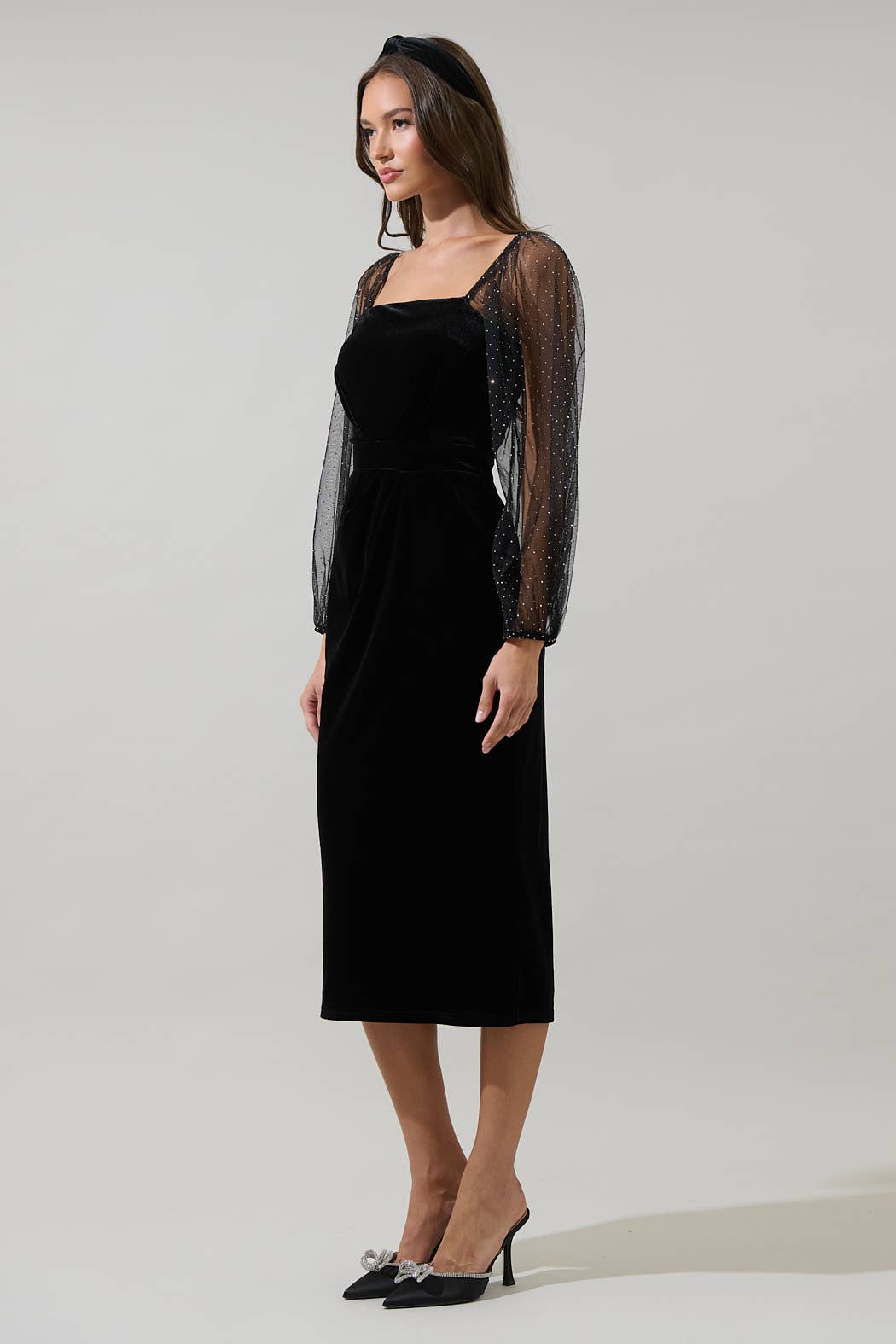 Karana Velvet Midi Dress