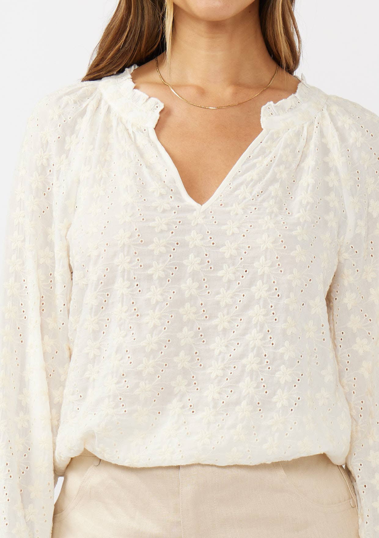 Ethereal Floral Embroidered Blouse