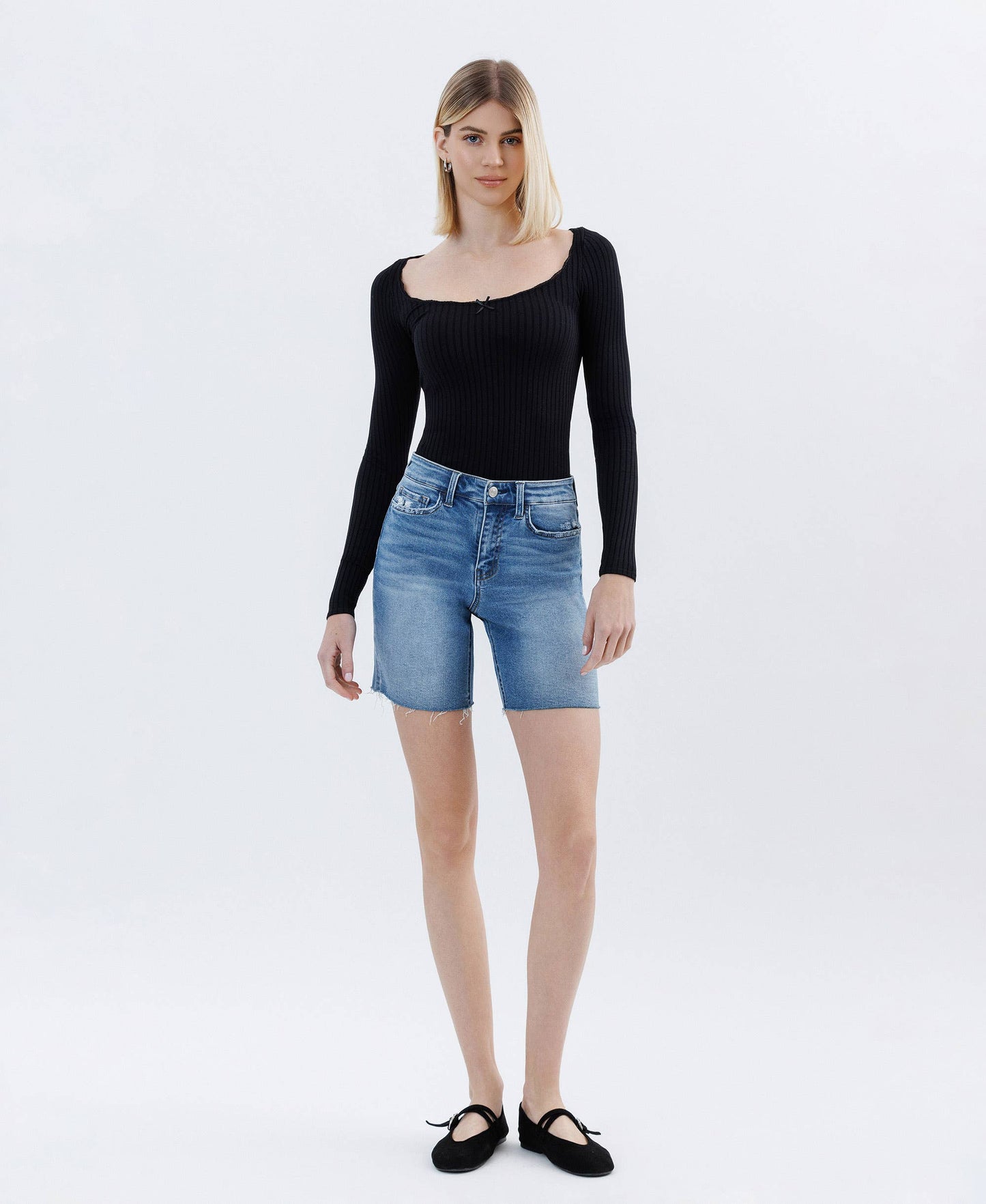 Bermuda Shorts Raw Hem