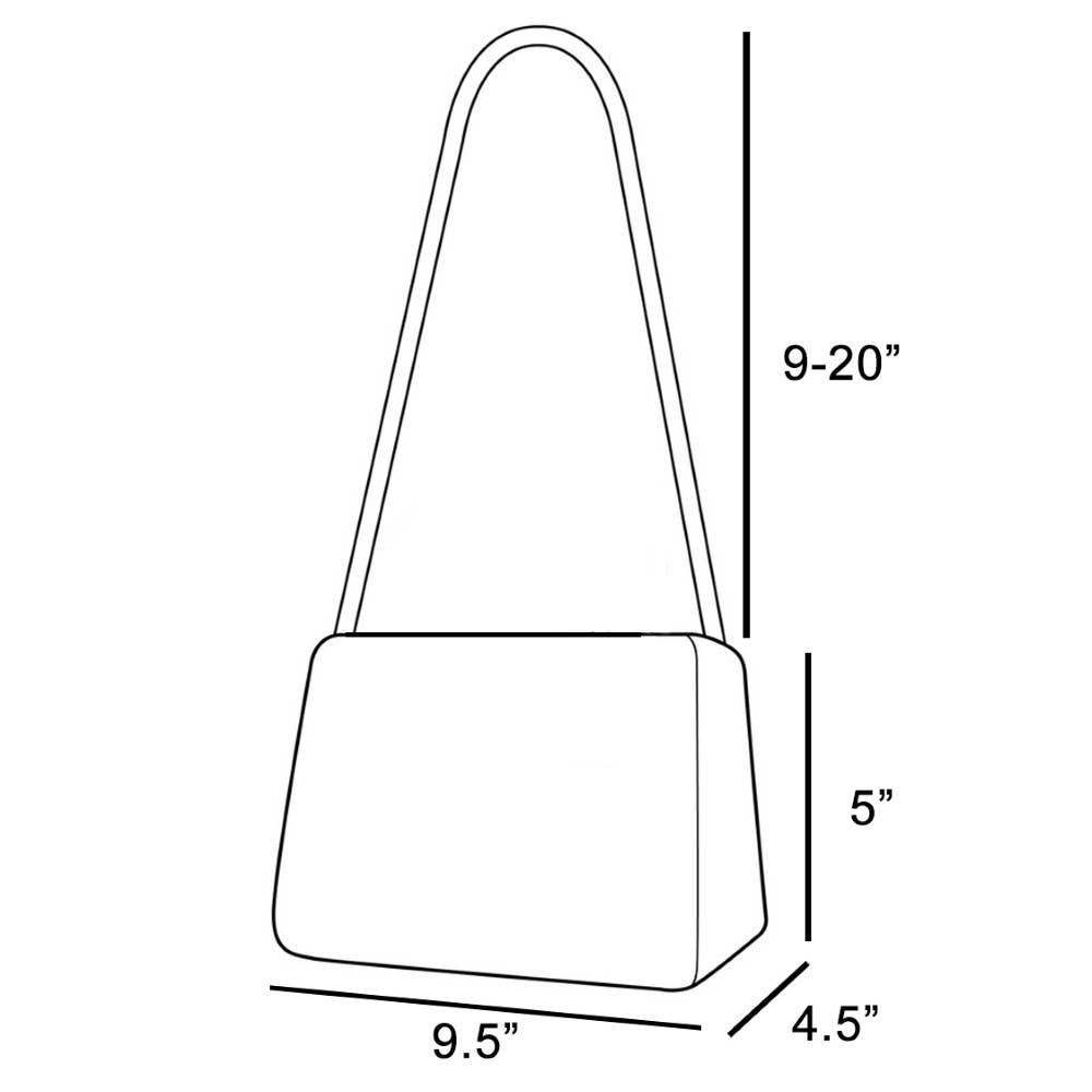 Rivet Detail Leather Shoulder Bag