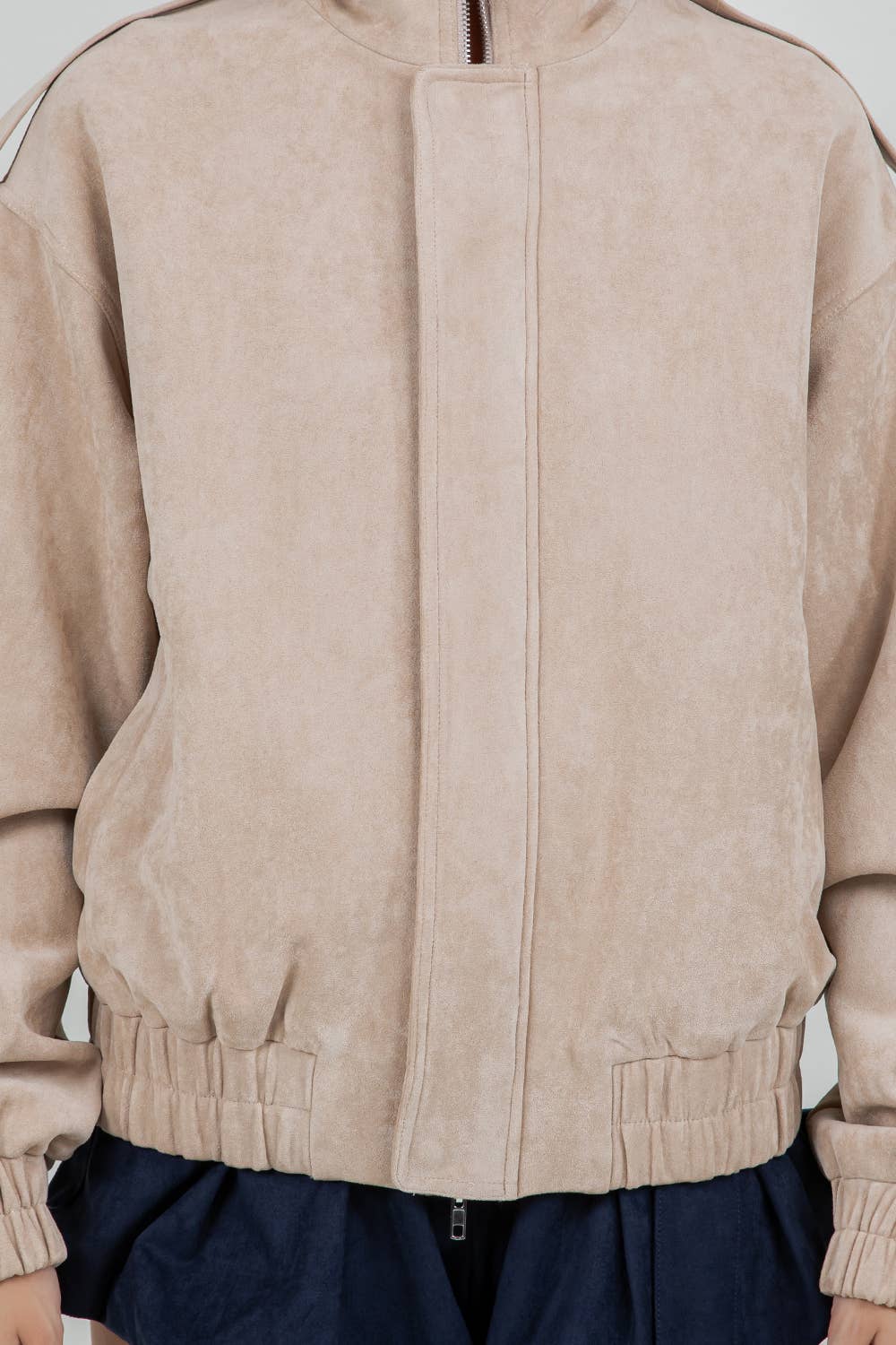 It Girl Suede Bomber