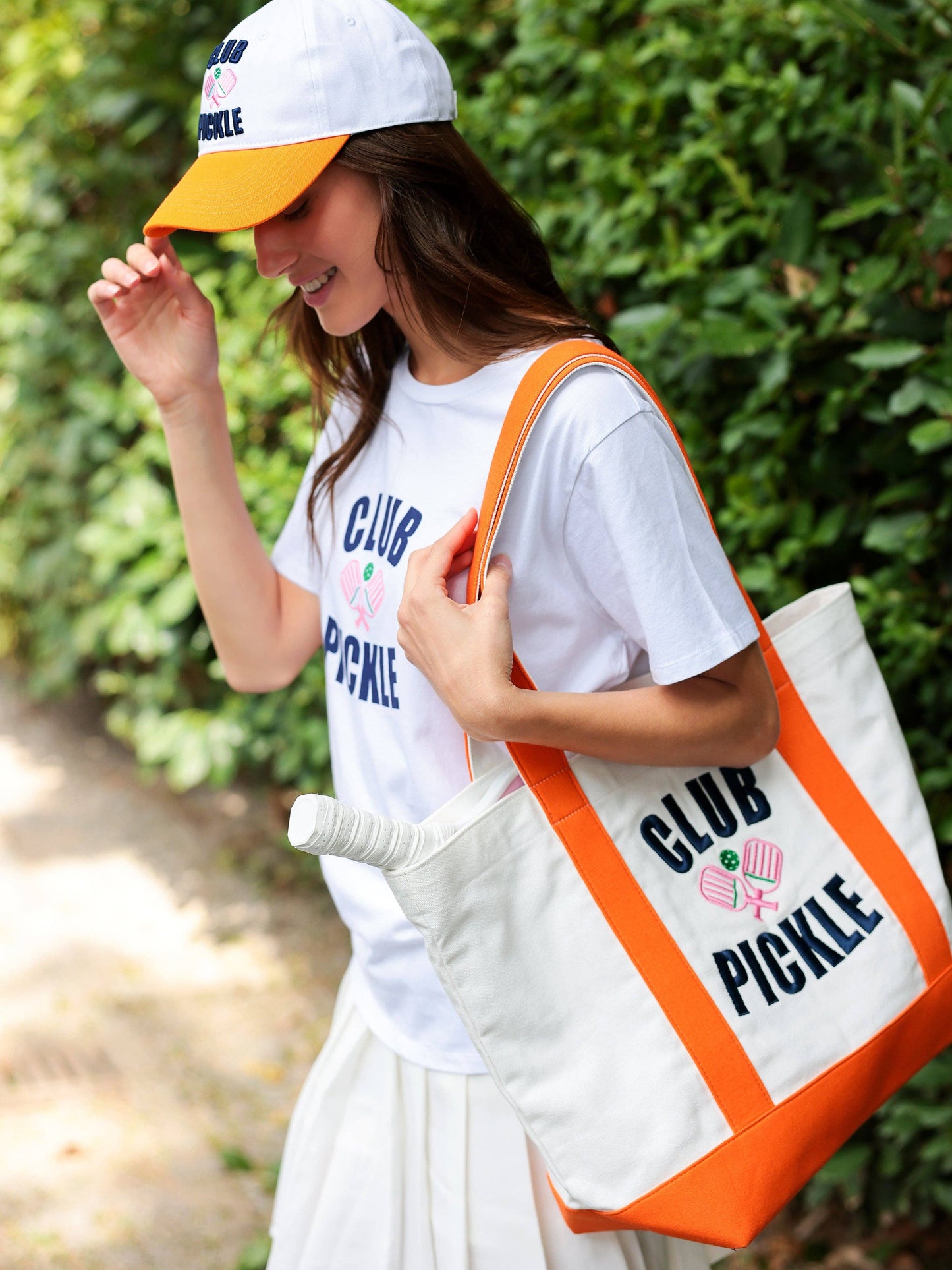 "CLUB PICKLE" TOTE, IVORY