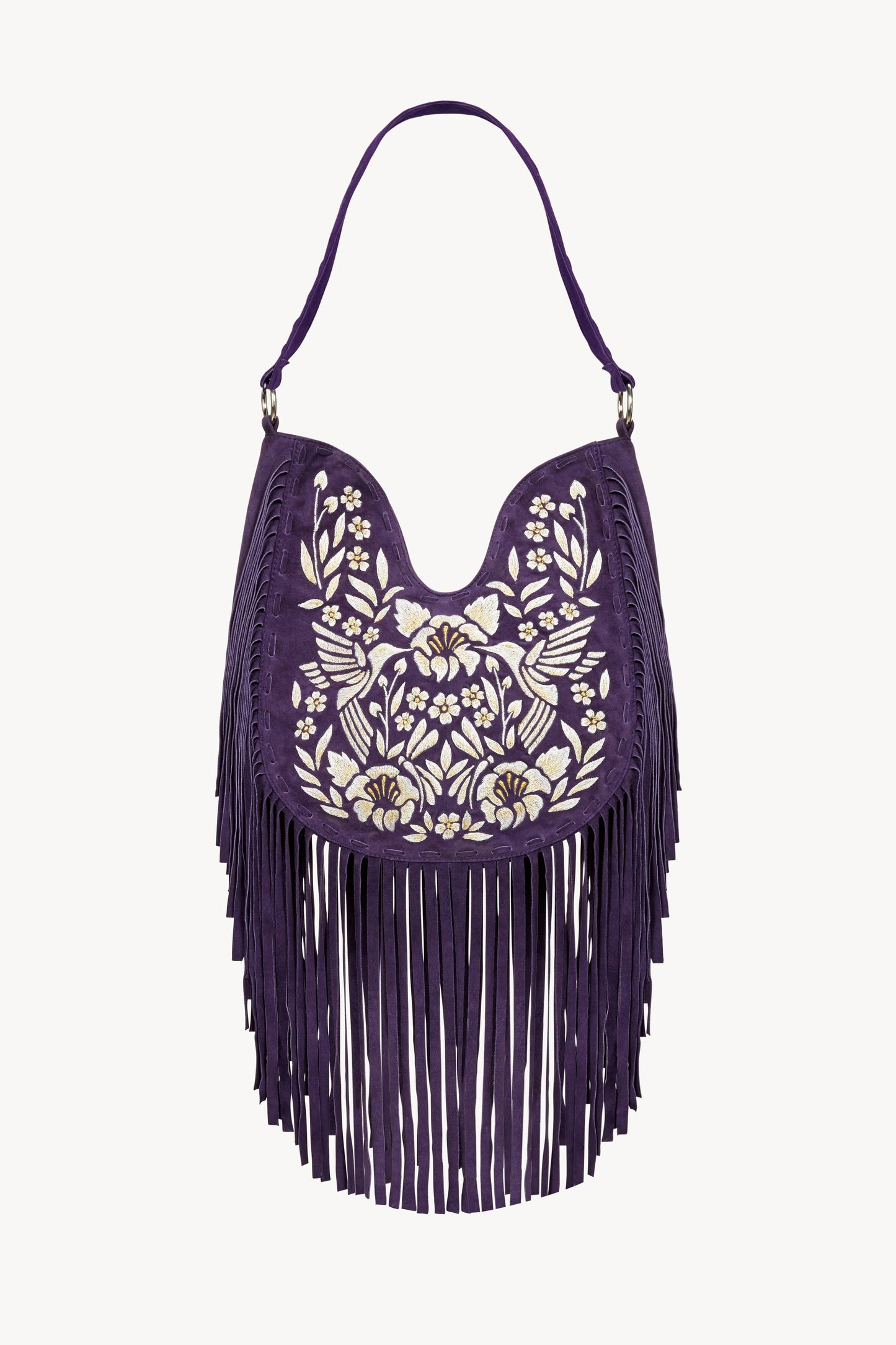 Heavenly Embroidery Bag Deep Purple