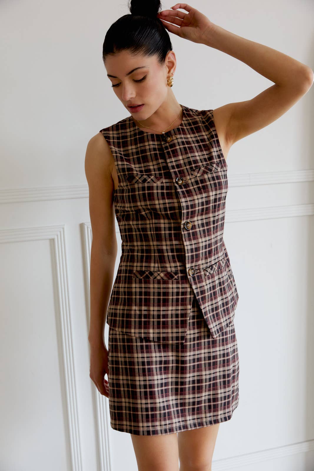 Sophia Plaid Skort