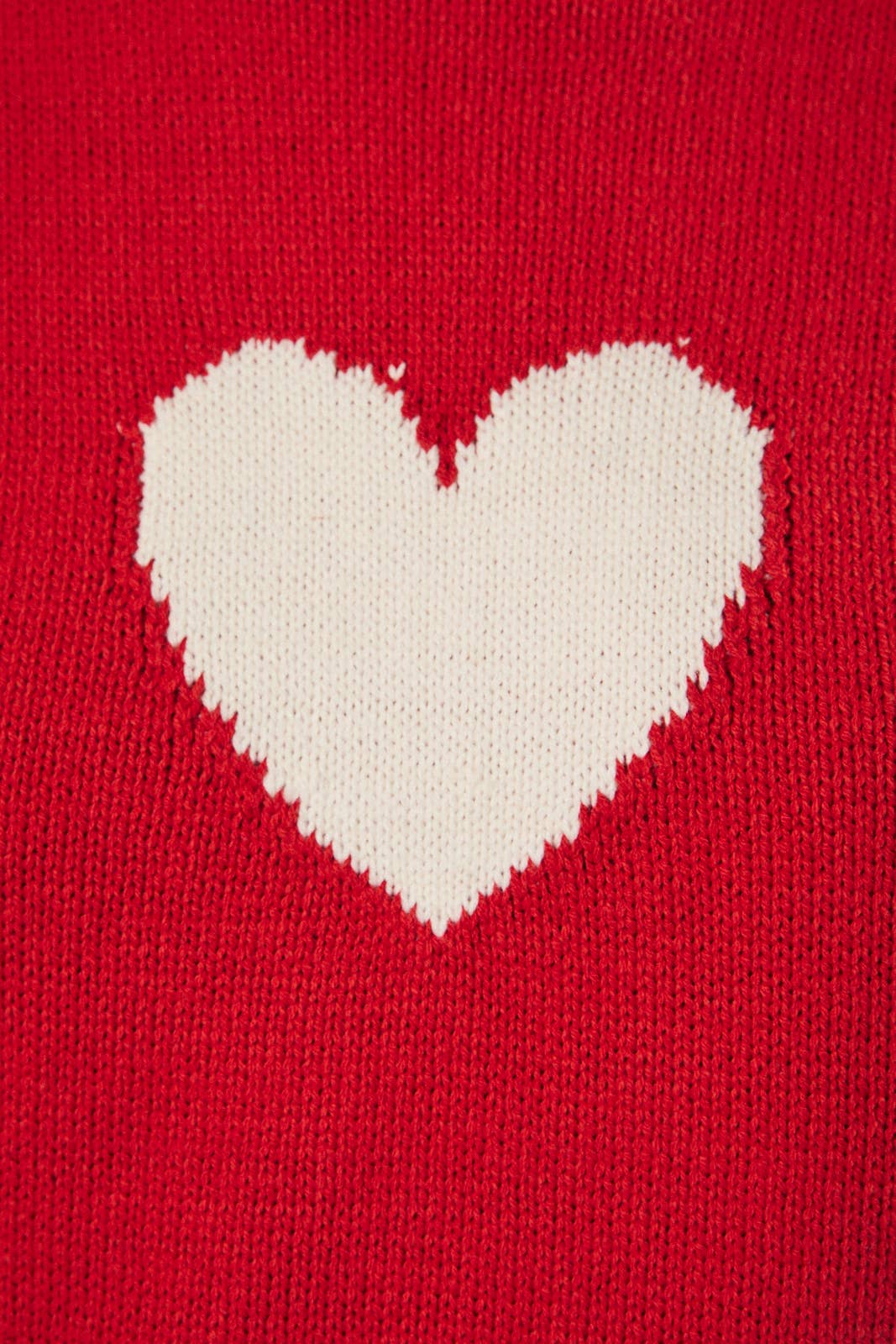 Mock Neck Heart Sweater