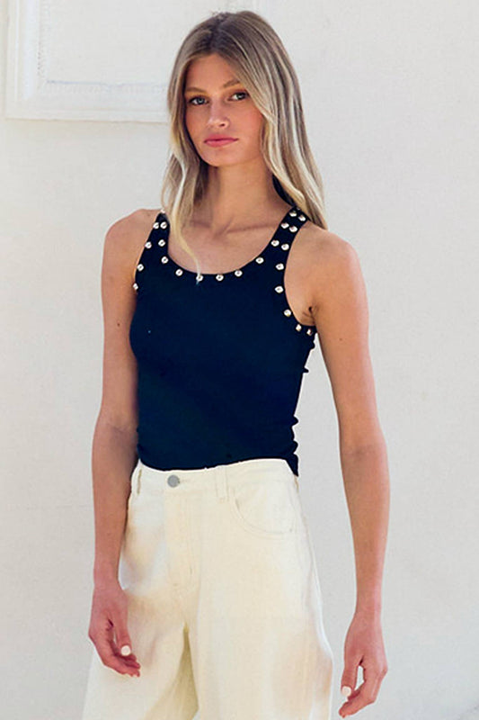 Stud Detailed Tank Top