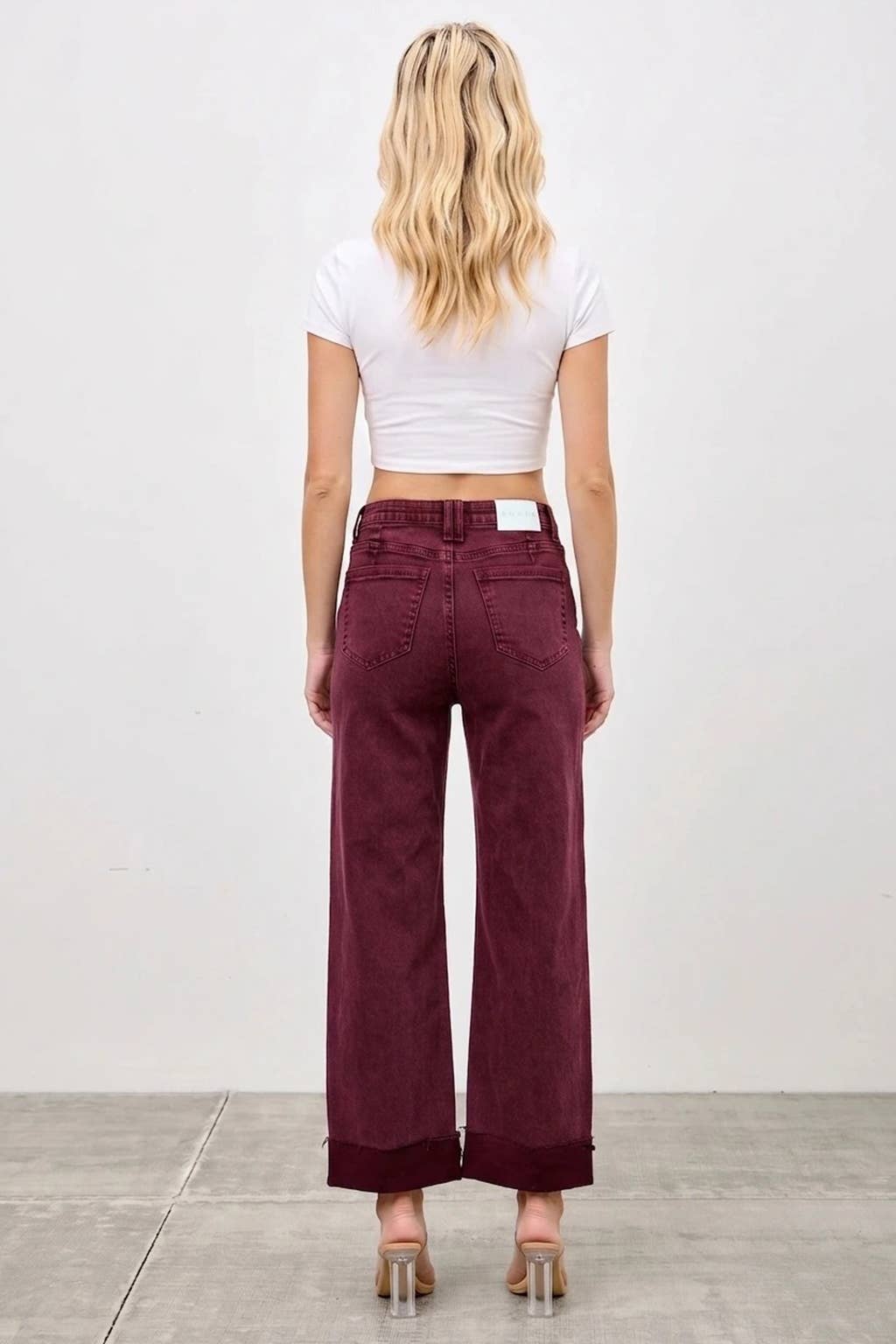 Jessie High Rise Straight Cuffed
