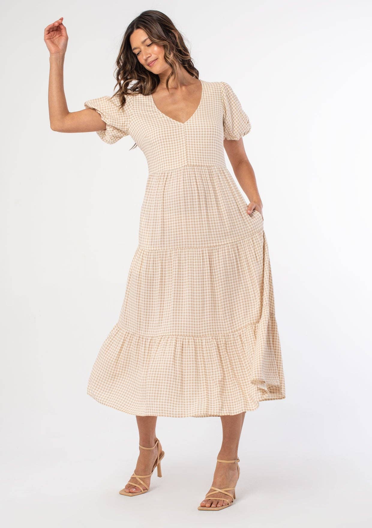 Lexi Gingham Midi Dress
