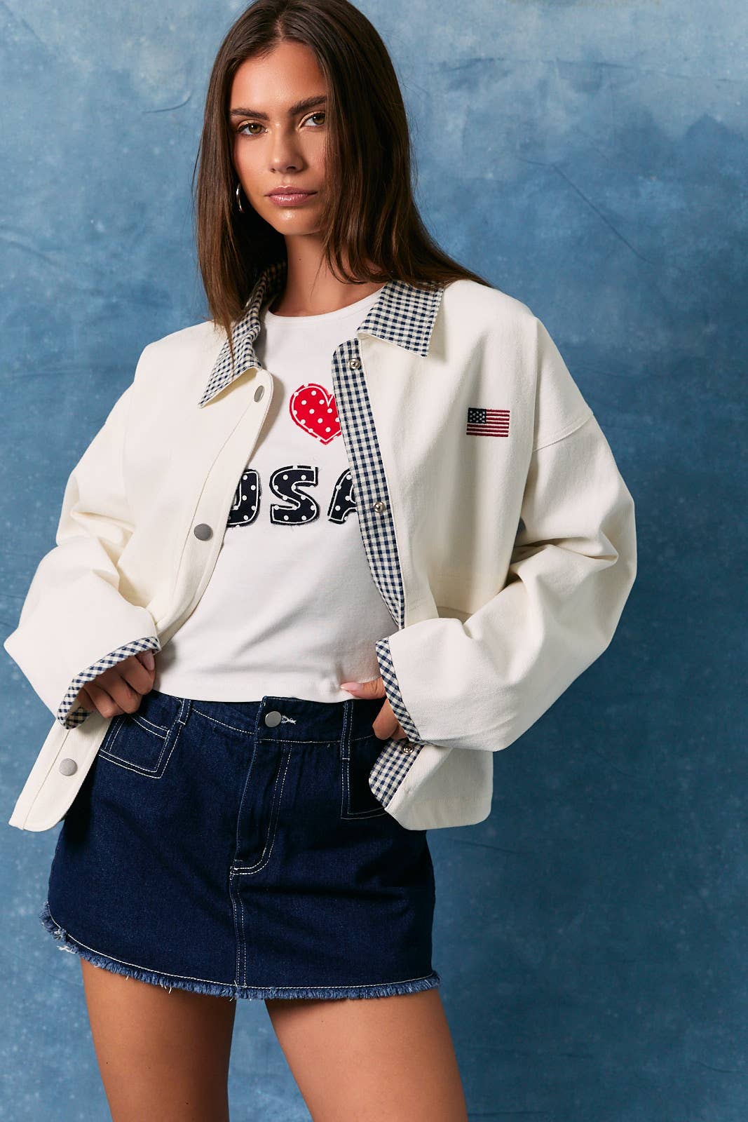 Gingham USA Cotton Jacket