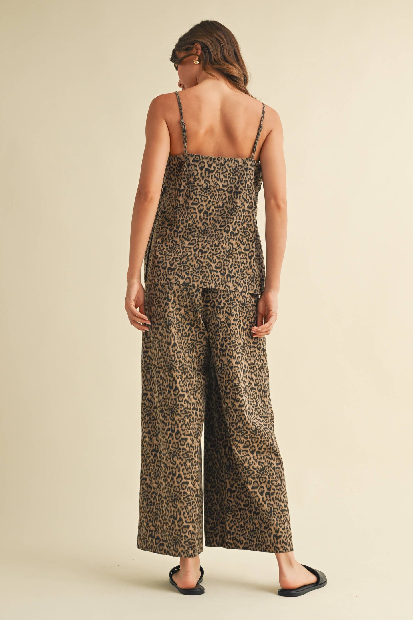 Leopard Cami & Wide Ankle Pant Set
