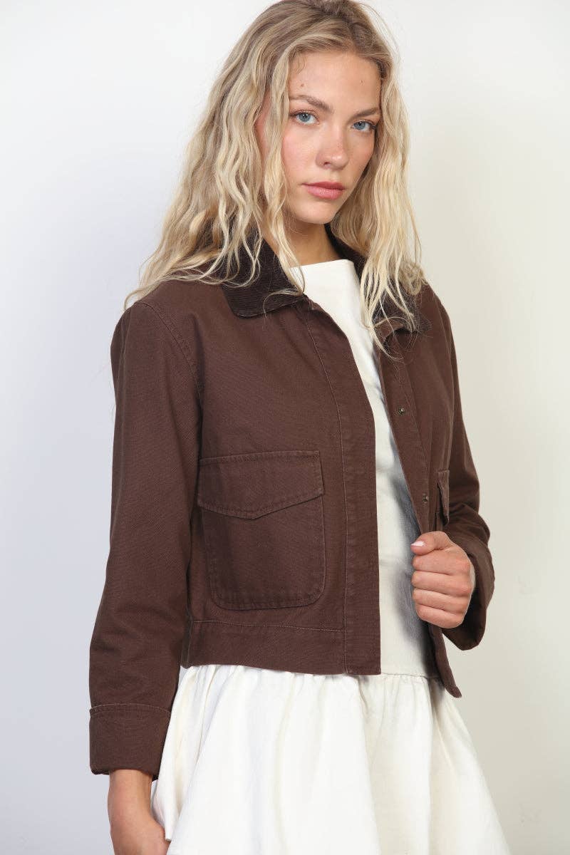 Cropped Canvas Barn Jacket