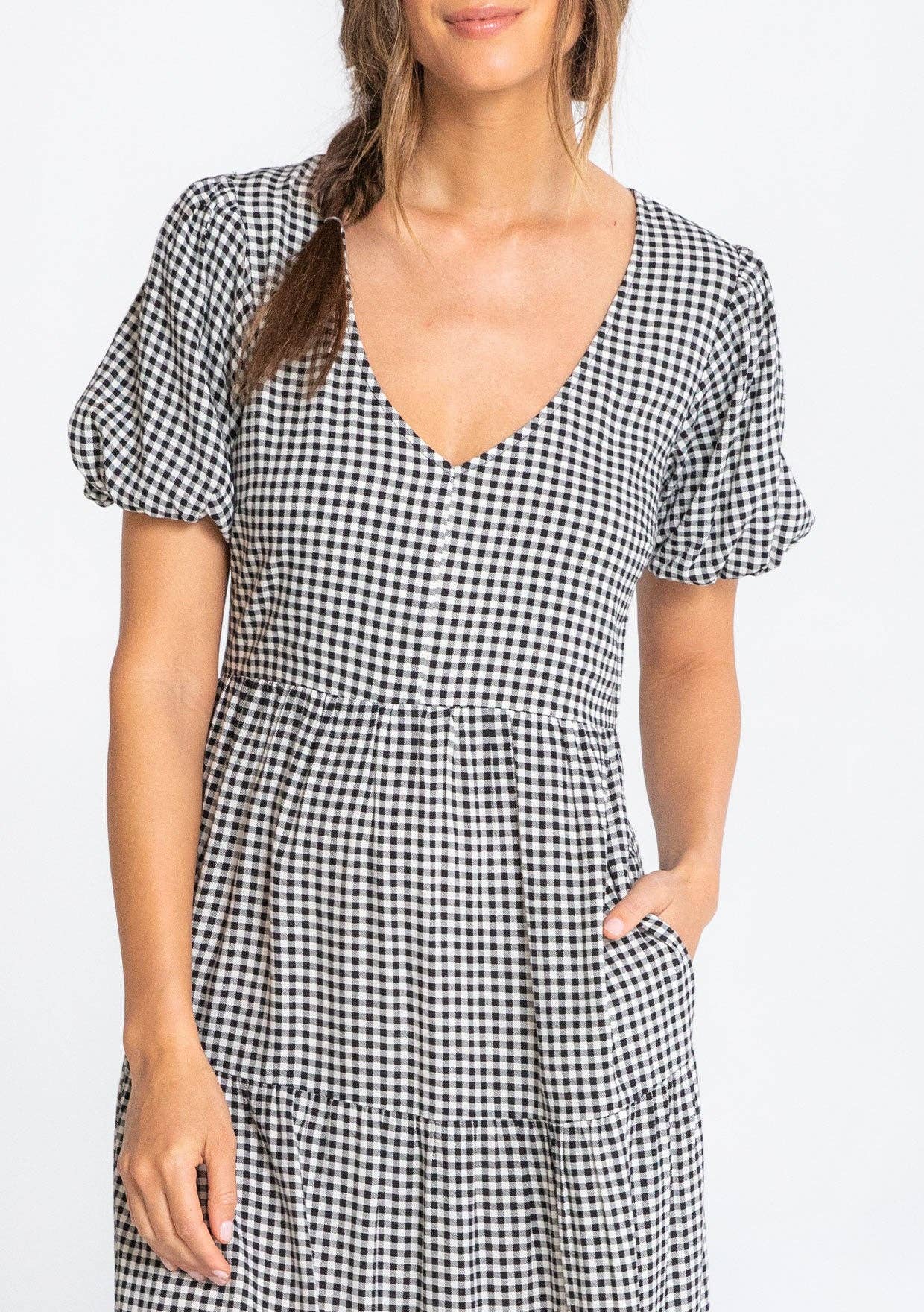 Lexi Gingham Midi Dress
