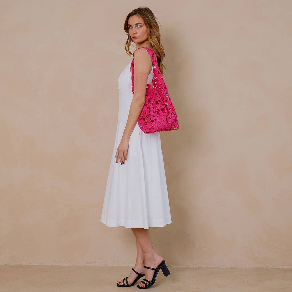 Aster Pink Floral Shoulder Bag