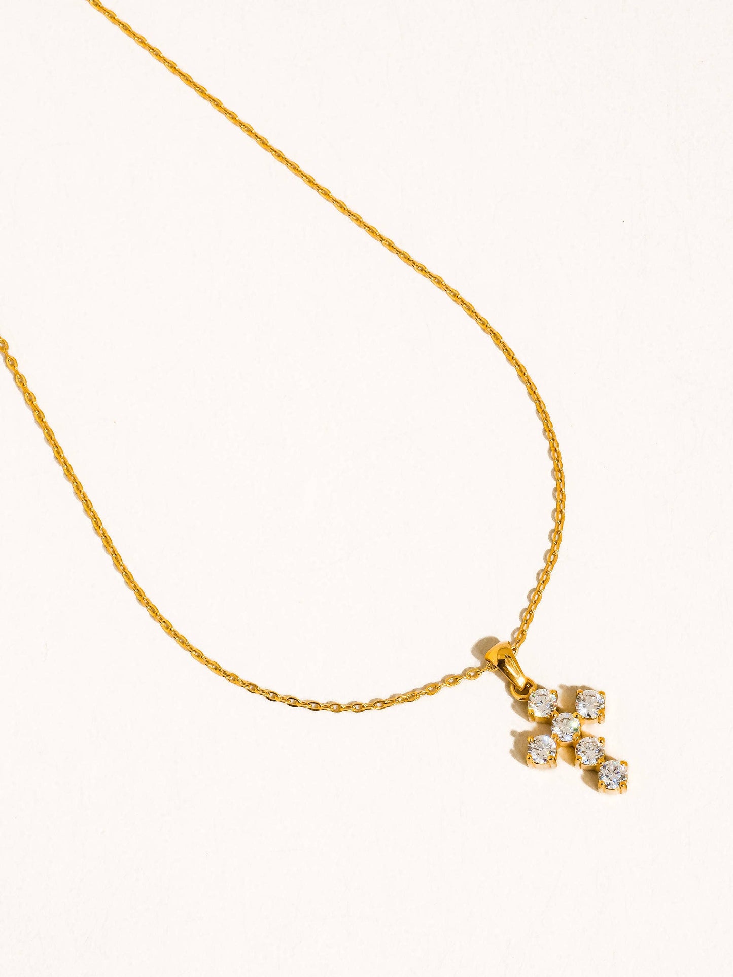 Raimon 18K Gold Dainty Cross Necklace