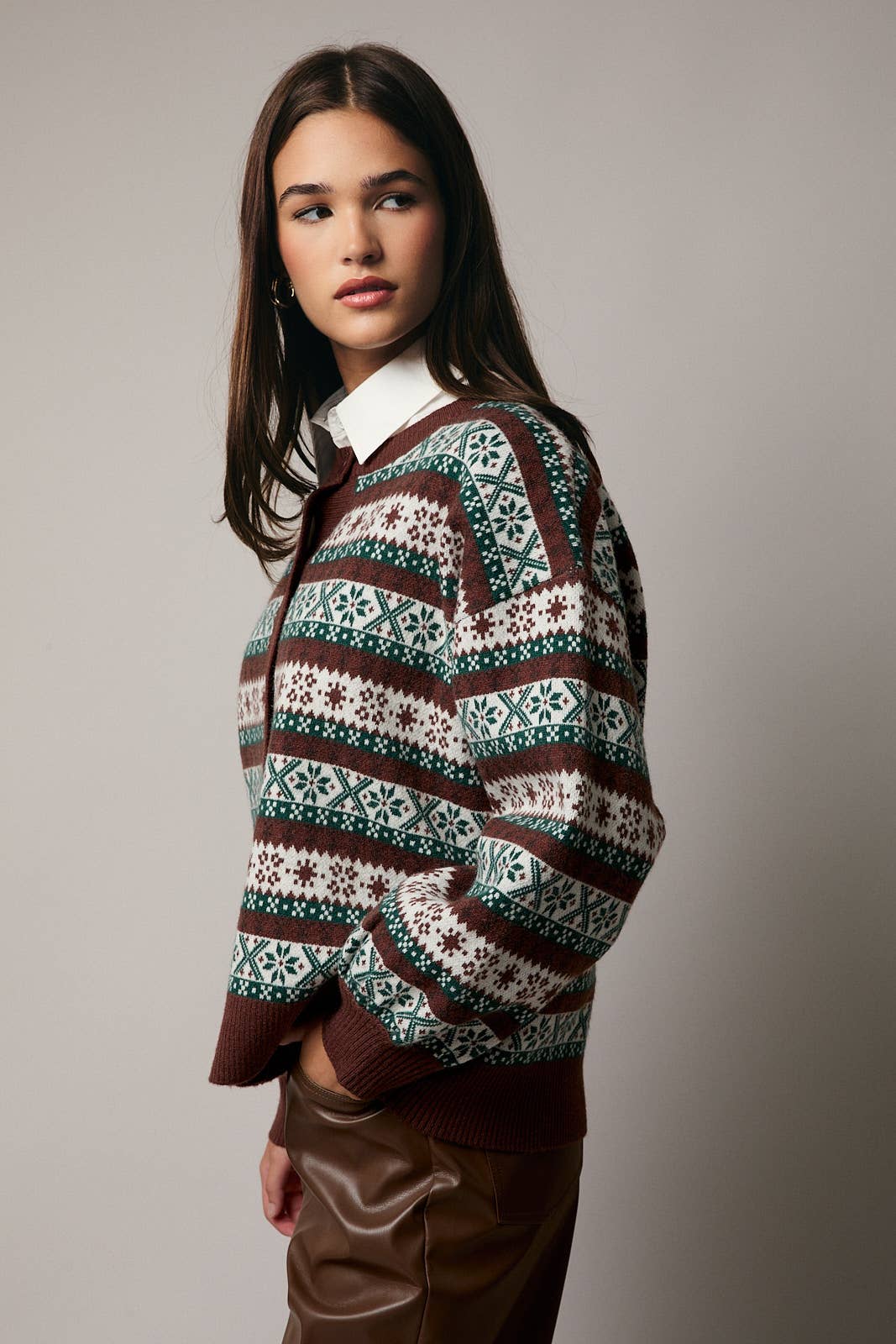 Forest Fair Isle Cardigan