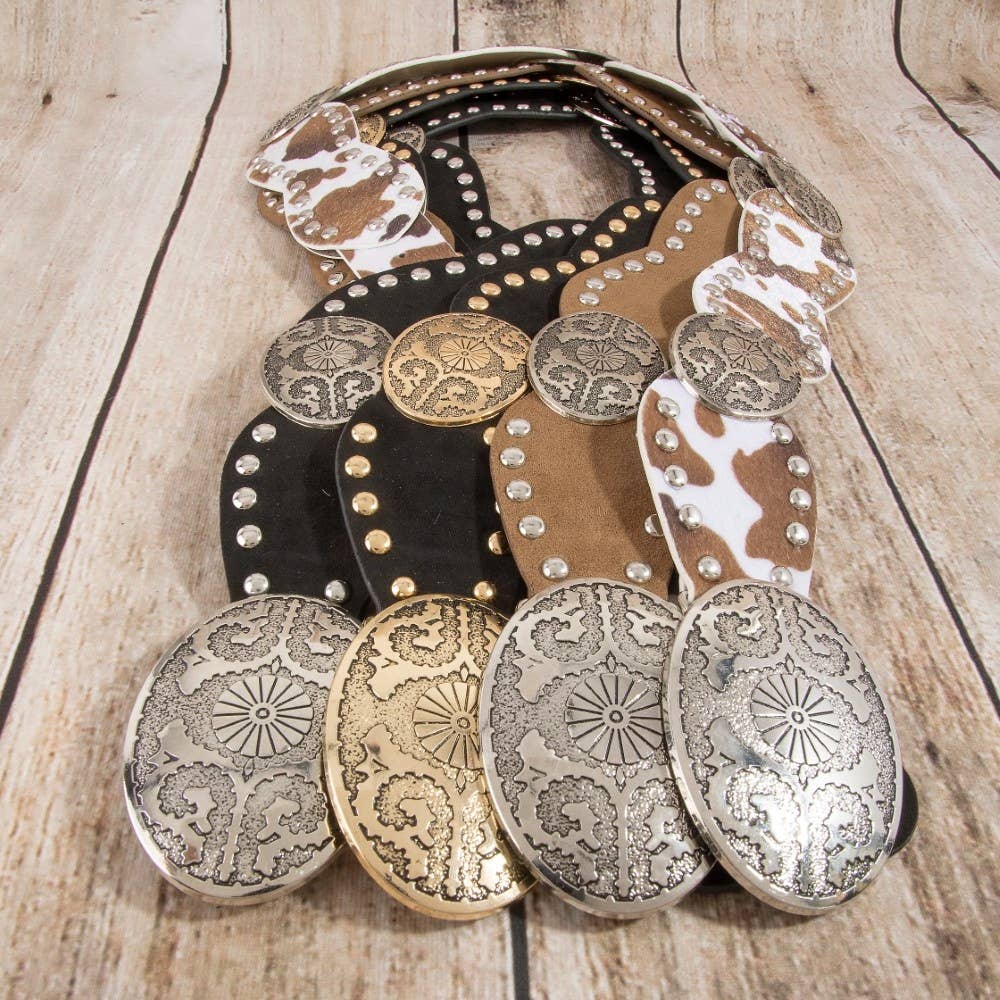 Western Concho Studded Belt