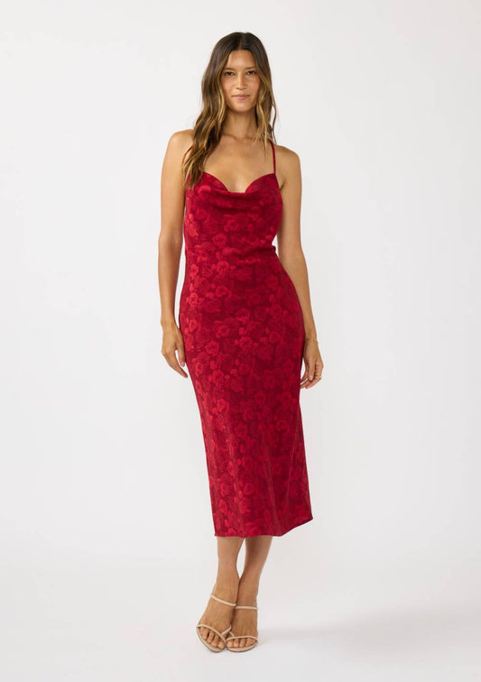 Rose Cowl Neck Slip Dress