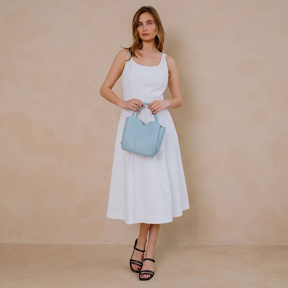 Tulip Bone Top Handle Bag