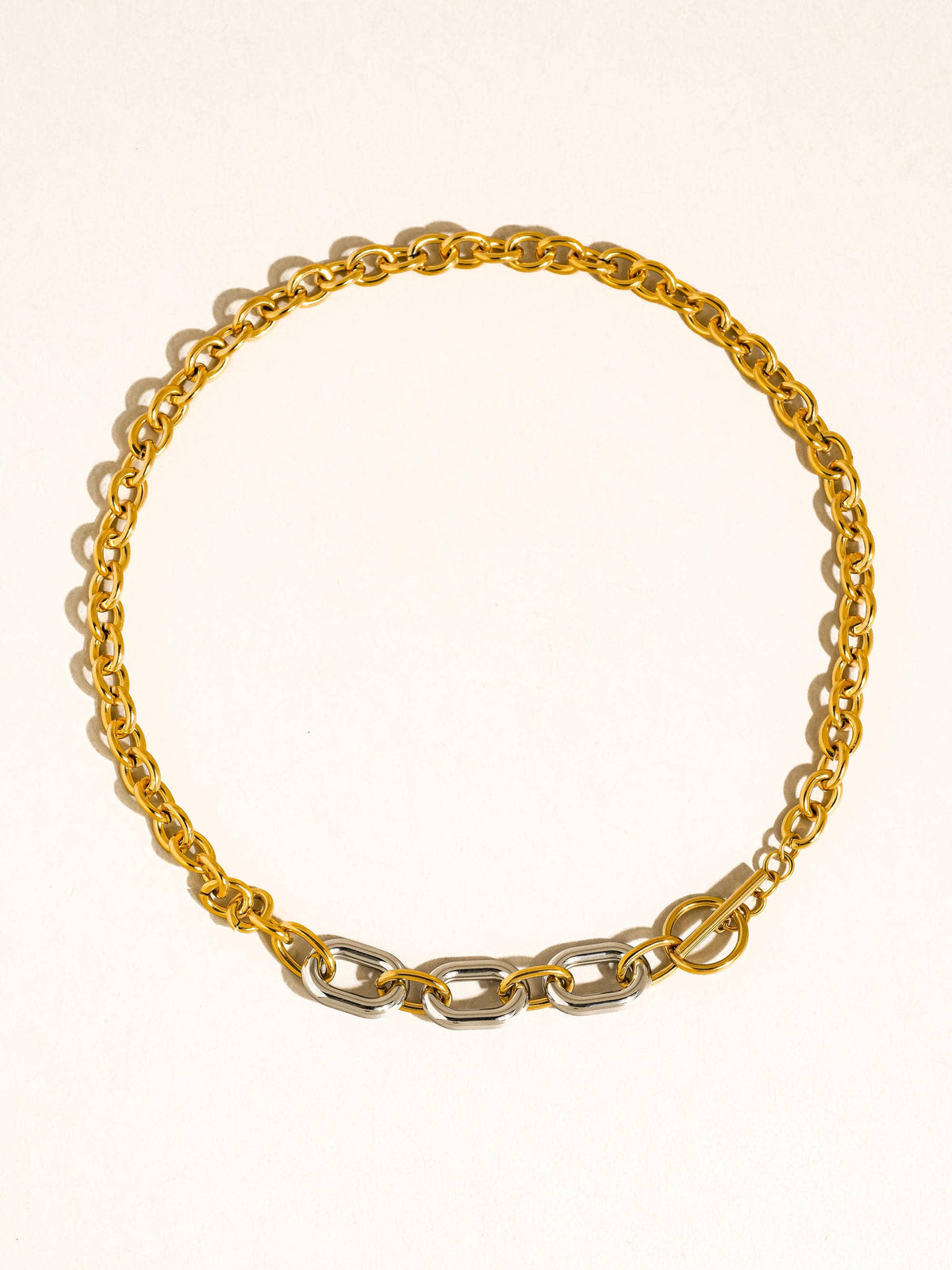 Lurette Two Tone Chain Necklace