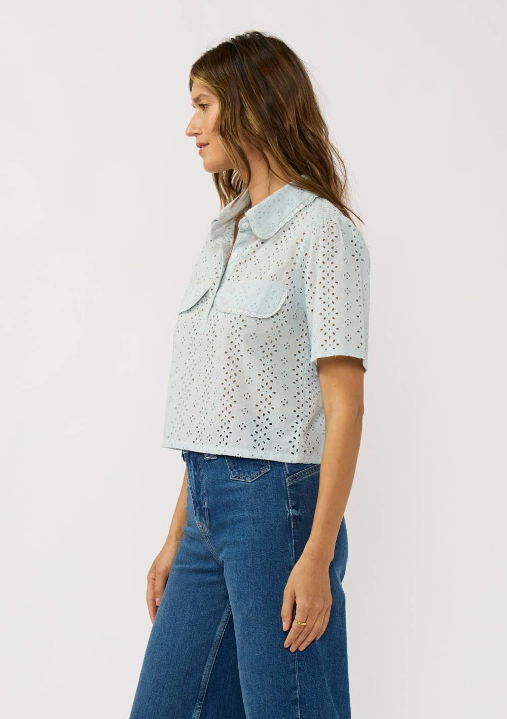 Floral Eyelet Top