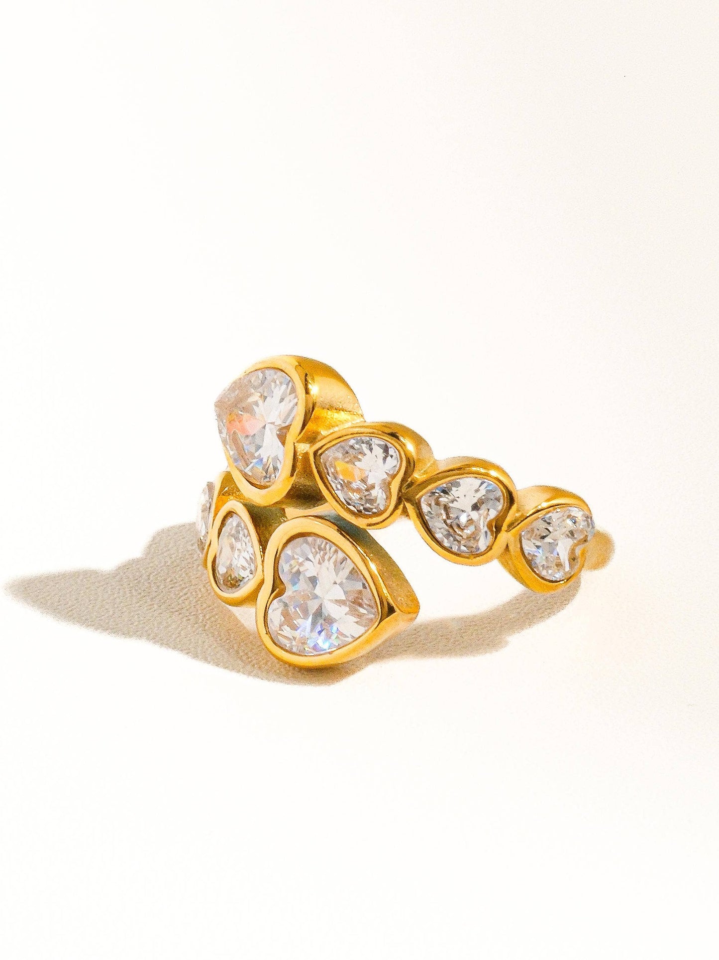 Wyatt Rhinestone Heart Ring