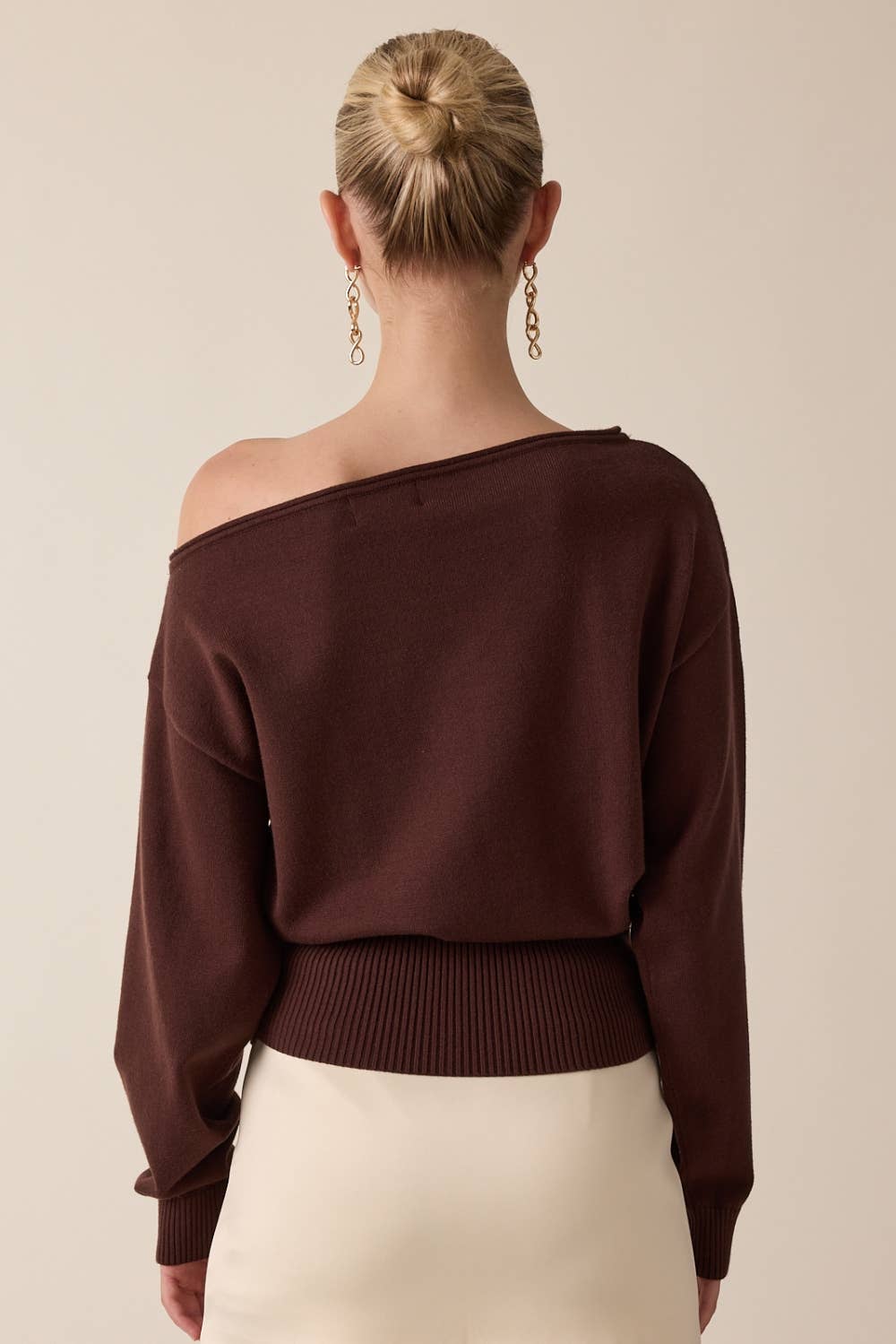 One- Shoulder Knit Sweater Top