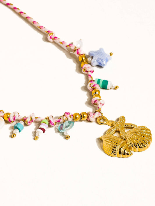 Masséna 18K Gold Summer Rope Charm Necklace