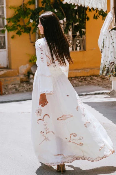 Angelina Maxi Dress Cream / XL Angelina Maxi Dress Cream / XL