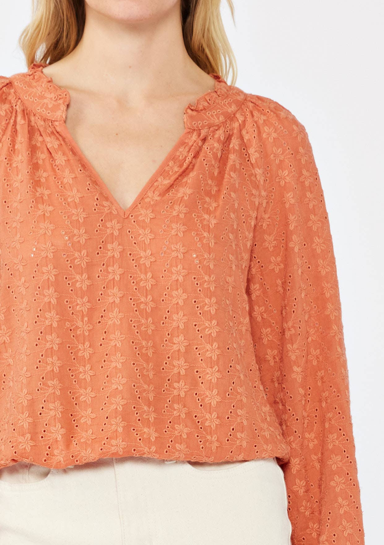 Ethereal Floral Embroidered Blouse