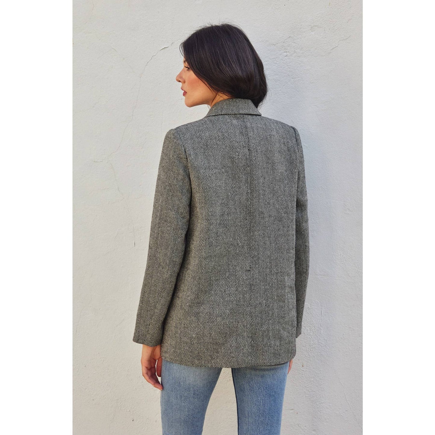 Rhodes Chevron Relaxed Blazer